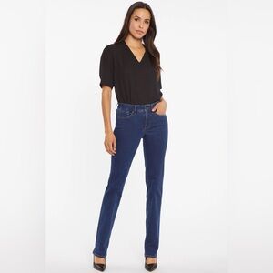 NYDJ Marilyn Blue Straight Jeans Classic Fit